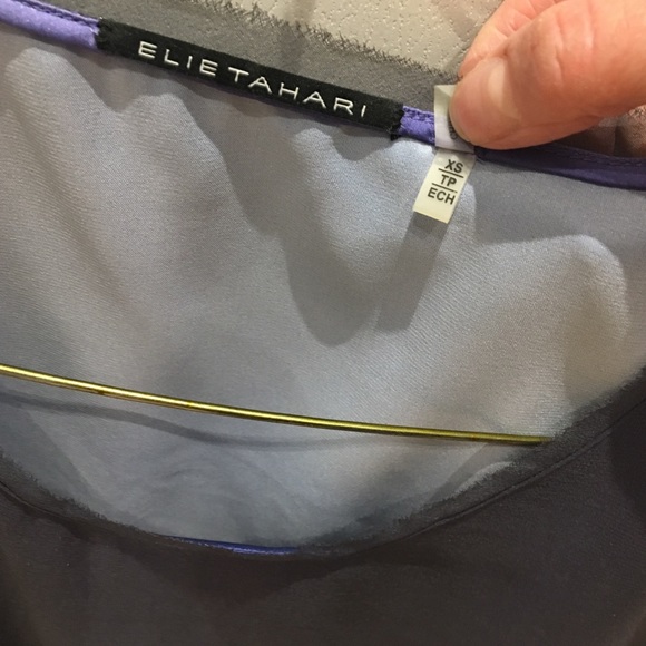 Elie Tahari purple top xs - Picture 3 of 3